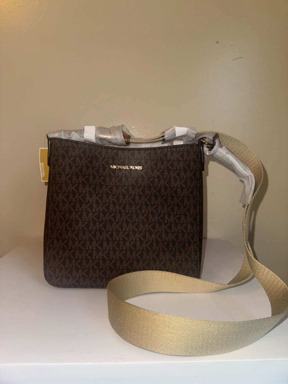 Michael Kors Small Leather Brown Crossbody Bag